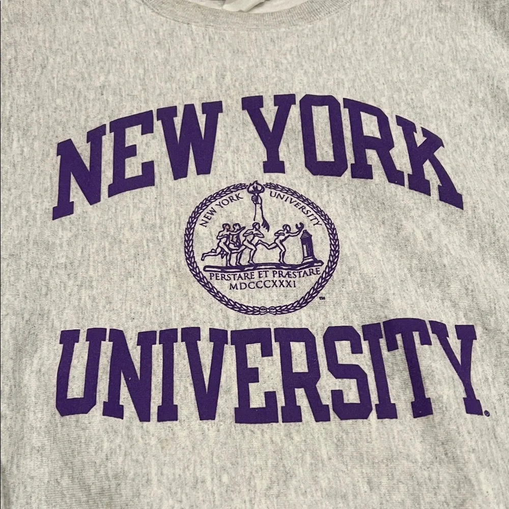 Vintage Gray NYU champion Sweatshirt sz Medium - Picture 4 of 7